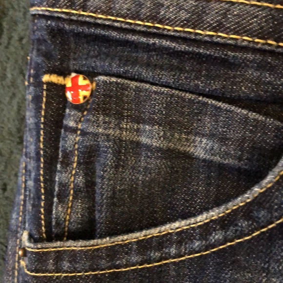 🇬🇧Hudson Button back pocket wide boot leg belt loops comfy jeans - Picture 4 of 12